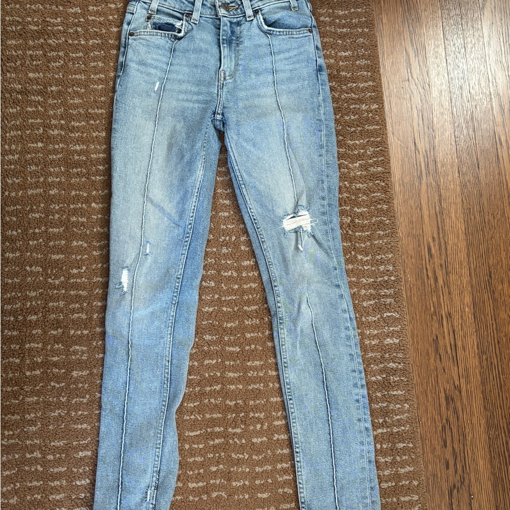 Levi's Light Blue Distressed Skinny Jeans